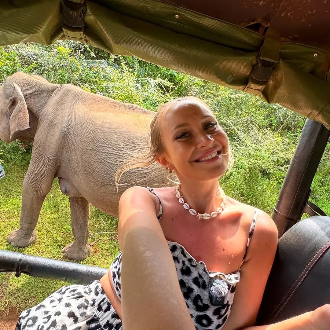 Elephant herd encountered on a Yala jeep safari