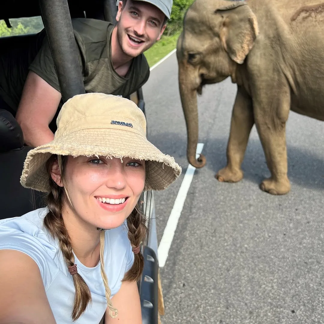 Guests on a private jeep safari at Yala National Park Sri Lanka